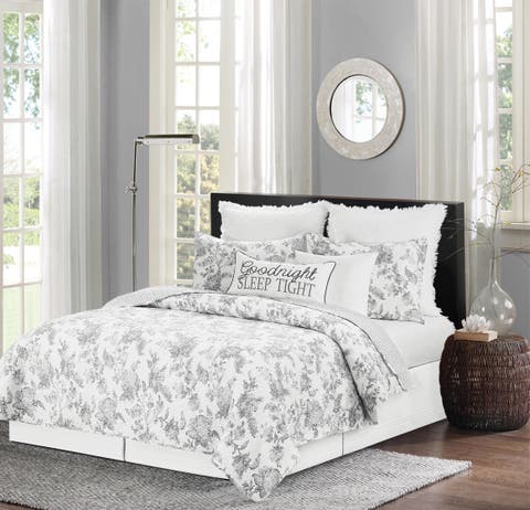 Miriam Floral Cotton Quilt Set  - Reversible and Machine Washable