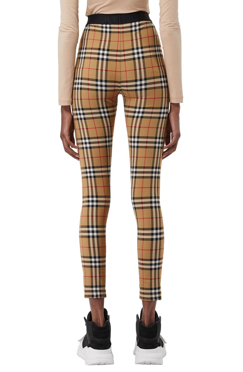 Burberry Belvoir Vintage Check Leggings, Alternate, color, 