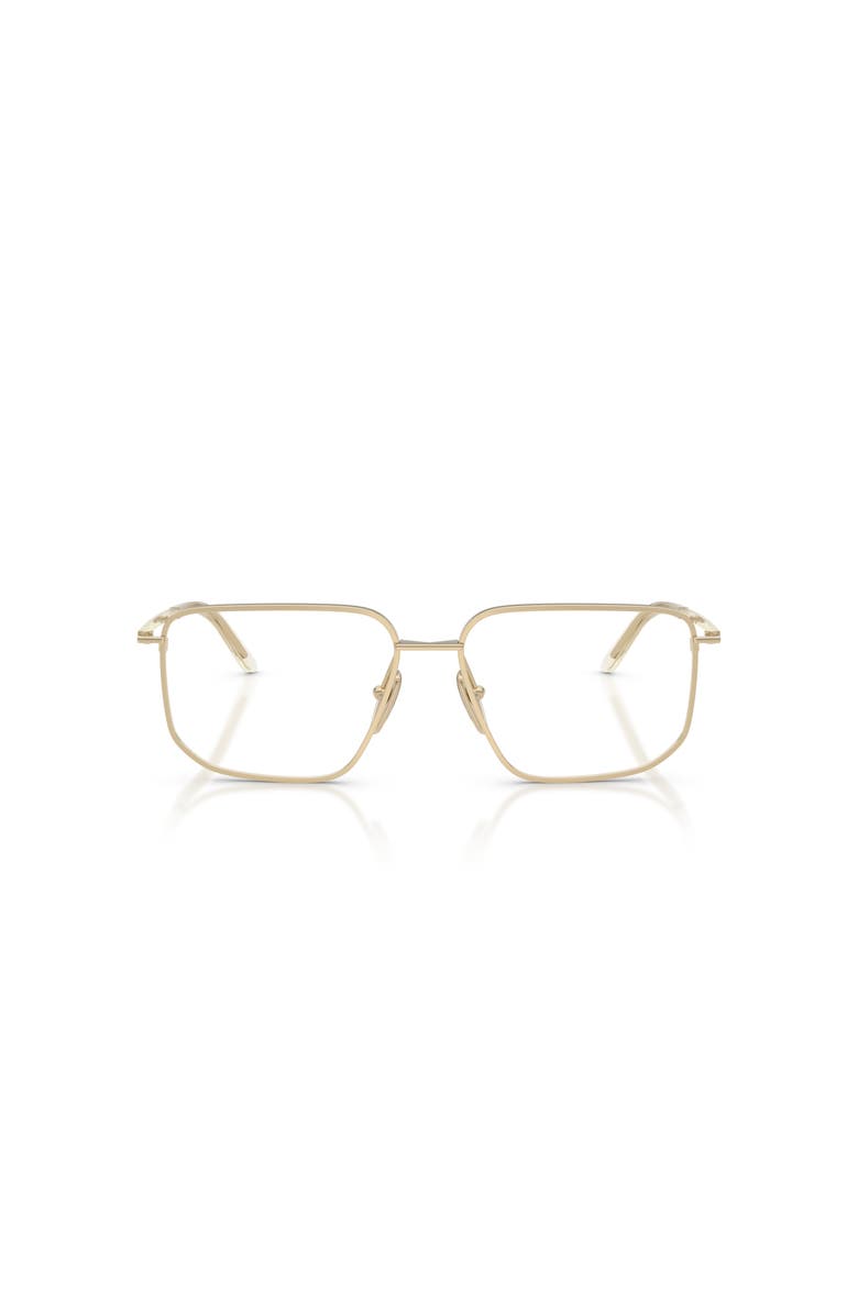 Prada 53mm Rectangle optical glasses, Alternate, color, Gold