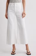 Madewell Raw Hem High Waist Crop Flare Wide Leg Jeans