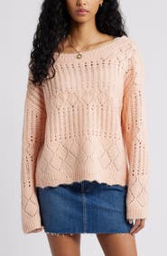 BP. Open Stitch Oversize Sweater