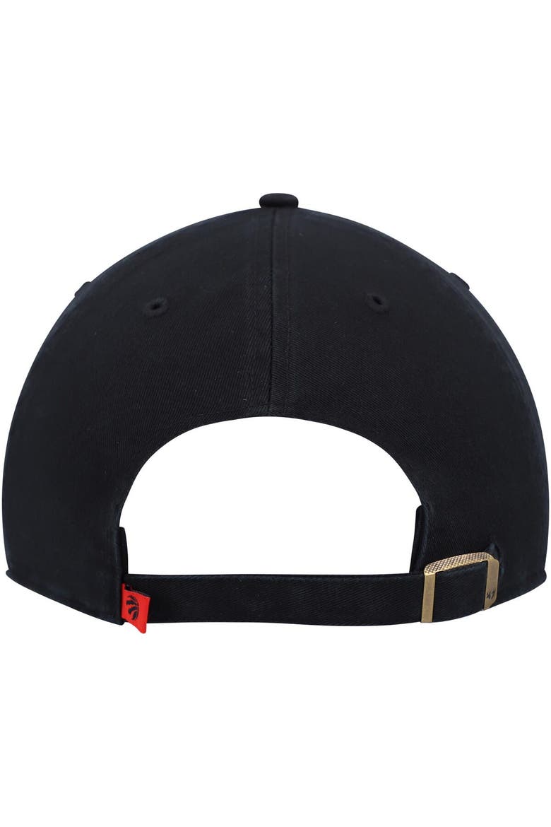 Men's '47 Black Toronto Raptors Alternate Logo Team Clean Up Adjustable Hat, Alternate, color, Black