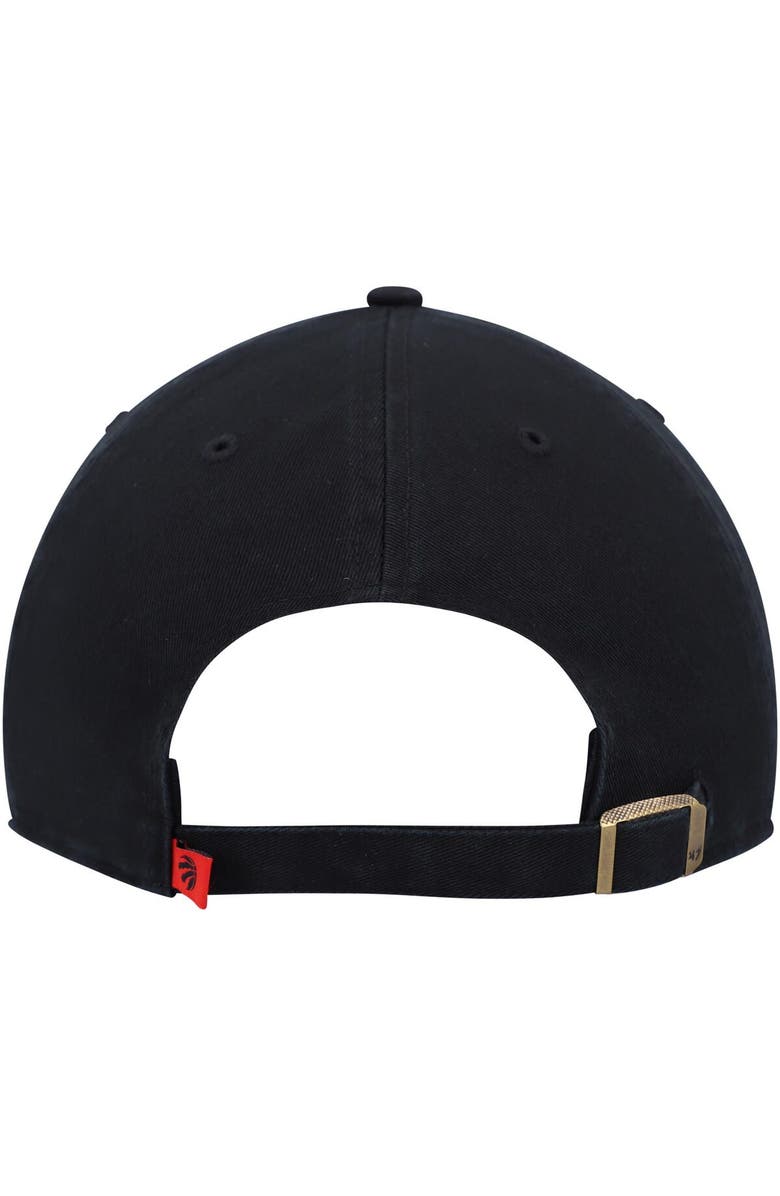 '47 Men's '47 Black Toronto Raptors Alternate Logo Team Clean Up Adjustable Hat, Alternate, color,
