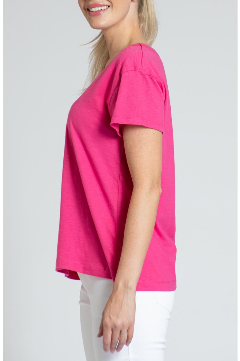 V-Neck High-Low T-Shirt, Alternate, color, PINK