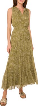 1.STATE Sleeveless Tiered Maxi Dress