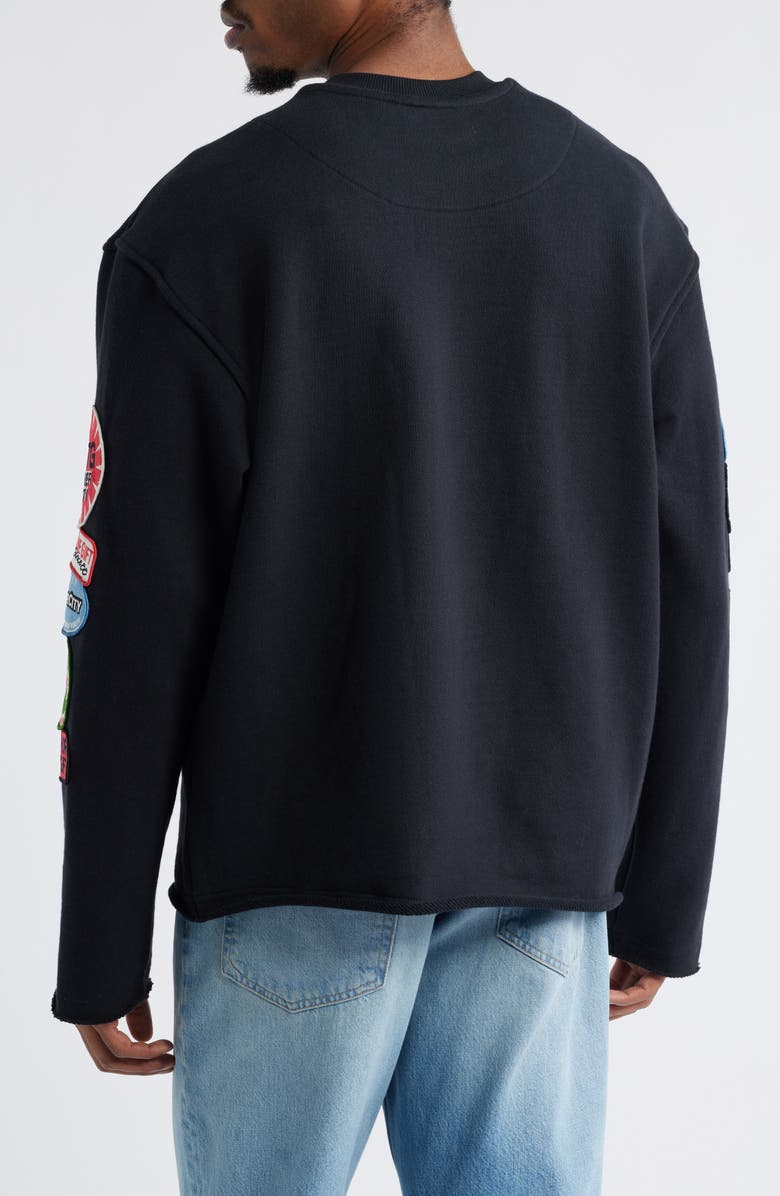 HONOR THE GIFT Fuel Patch Crewneck Sweatshirt, Alternate, color, Black