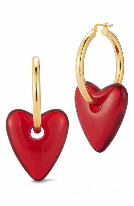 SPHERA MILANO Resin Heart Drop Earrings