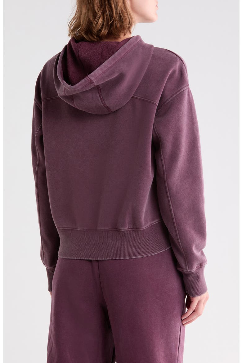 Marin Oversize Fleece Hoodie, Alternate, color, WINETASTING
