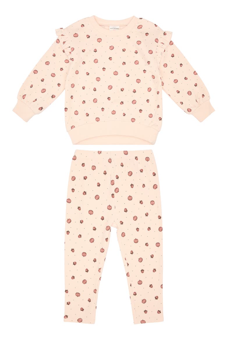 Kids' 2-Piece Sweatshirt & Leggings Set, Main, color, PUMPKIN