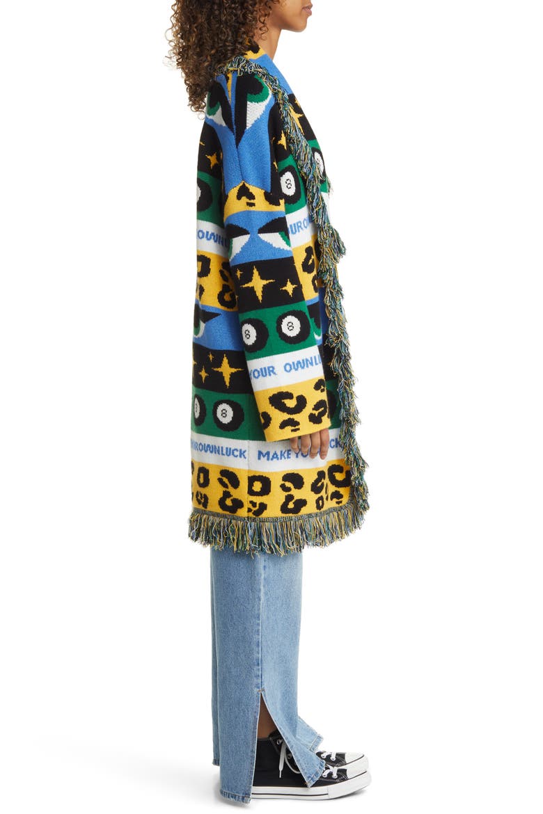 Make Your Own Luck Luxe Fringe Cardigan, Alternate, color, BLUE