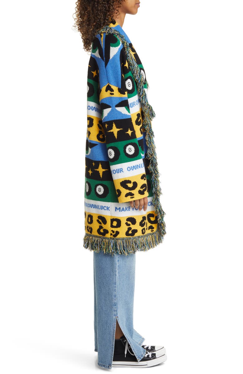 Dressed in Lala Make Your Own Luck Luxe Fringe Cardigan, Alternate, color, 