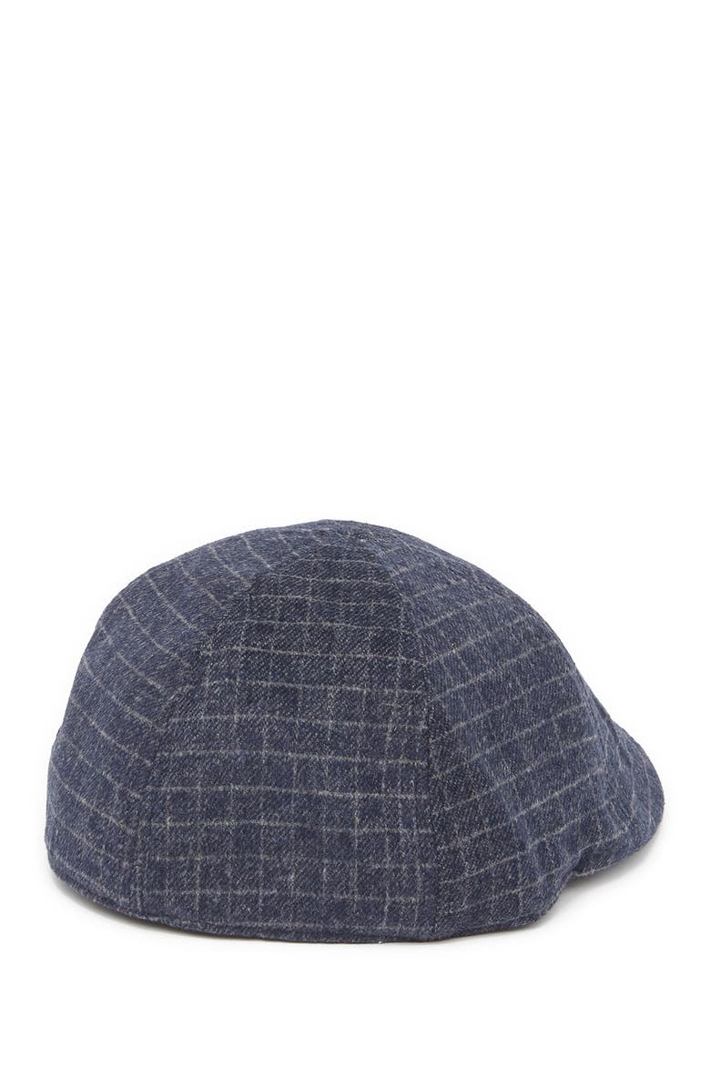San Diego Hat Plaid Flannel News Boy Cap, Alternate, color, Navy