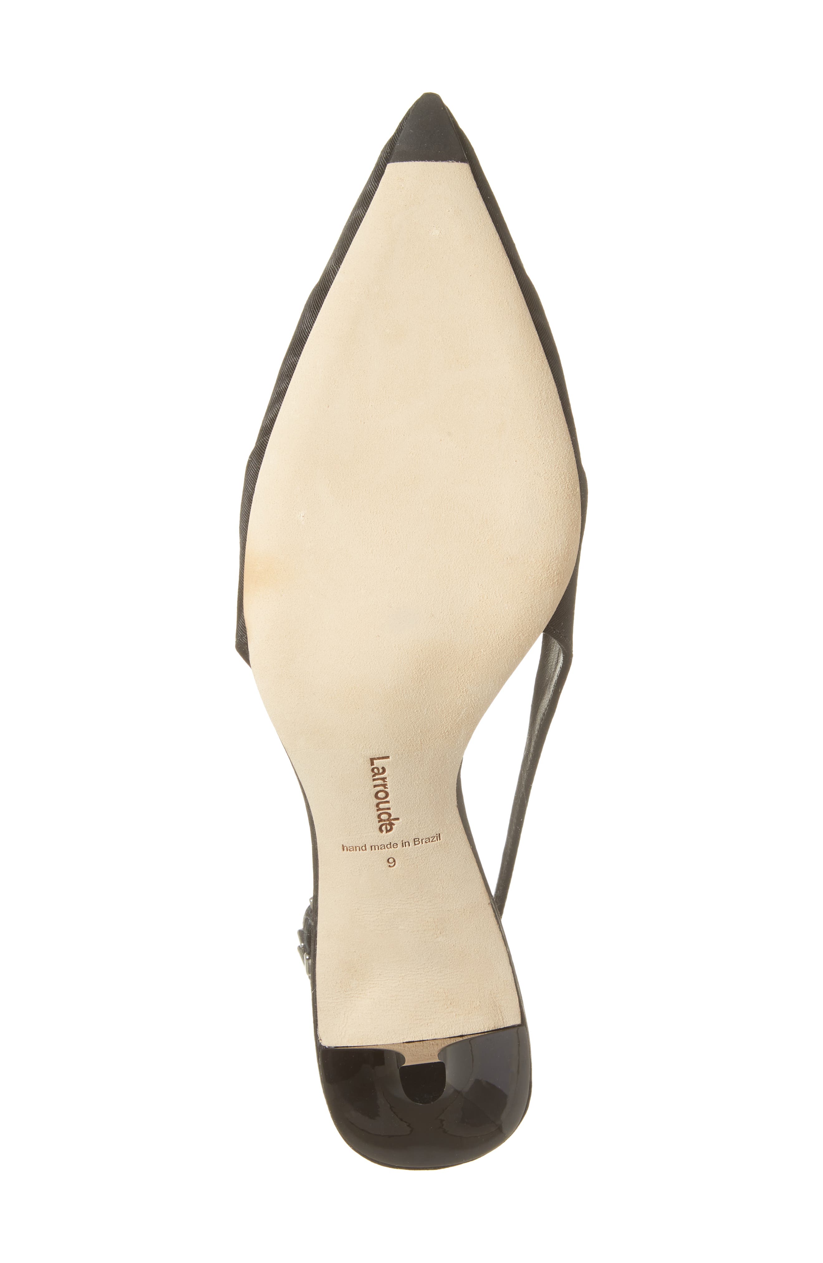 Larroudé Maxime Slingback Pointed Toe Kitten Heel Pump, Alternate, color, 