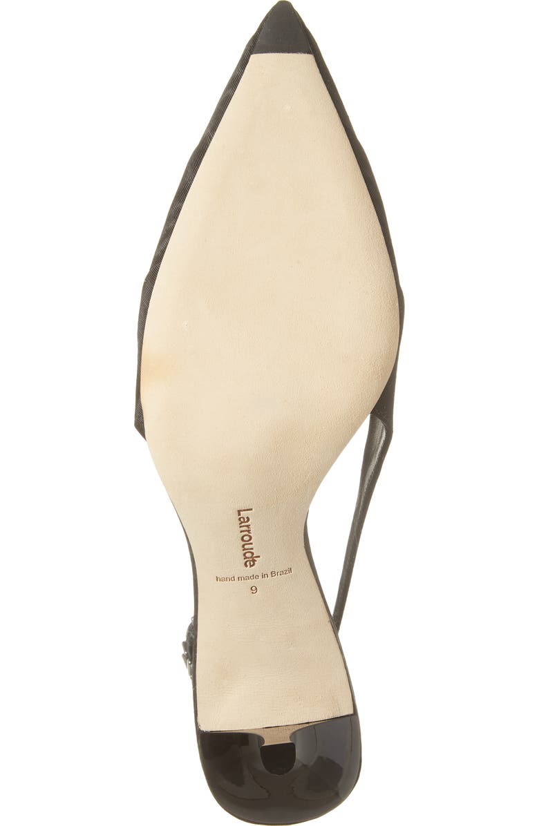 Larroudé Maxime Slingback Pointed Toe Kitten Heel Pump, Alternate, color,