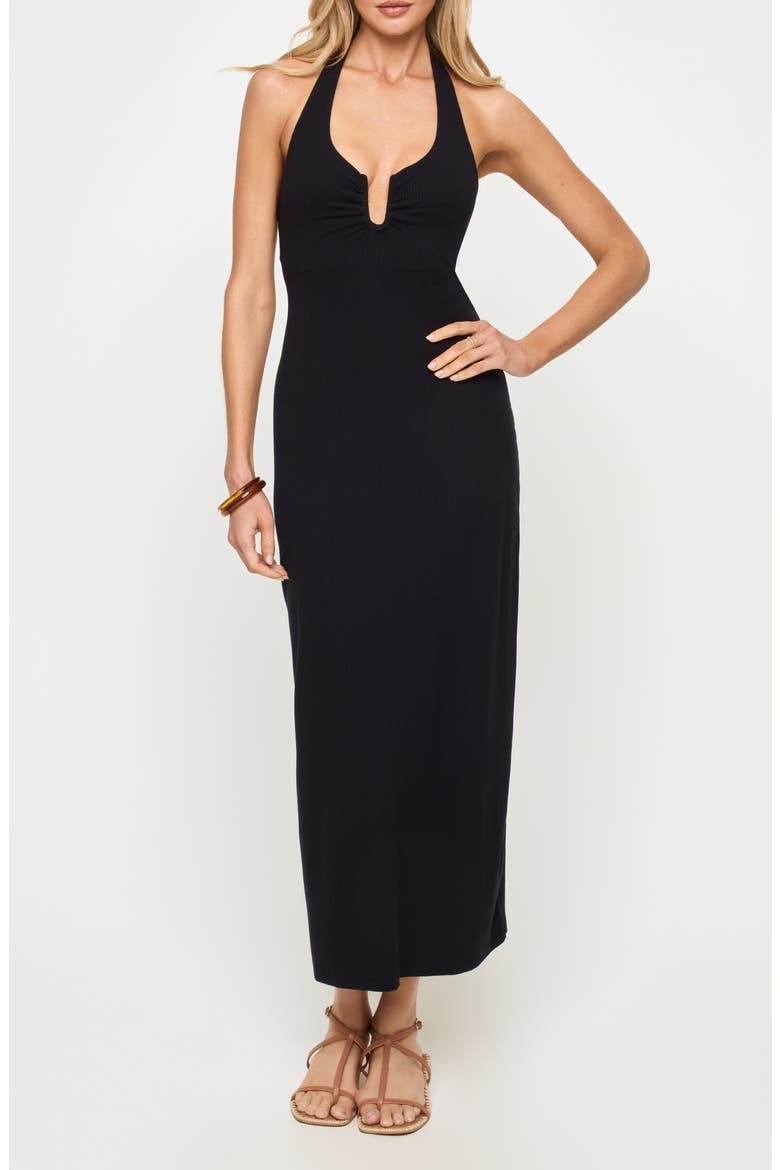 La Femme Cover-Up Halter Maxi Dress video