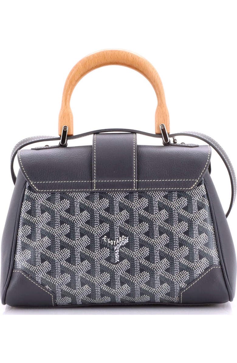 Pre-Owned Goyard Saigon Top Handle Bag Coated Canvas with Leather Mini, Alternate, color, Gray