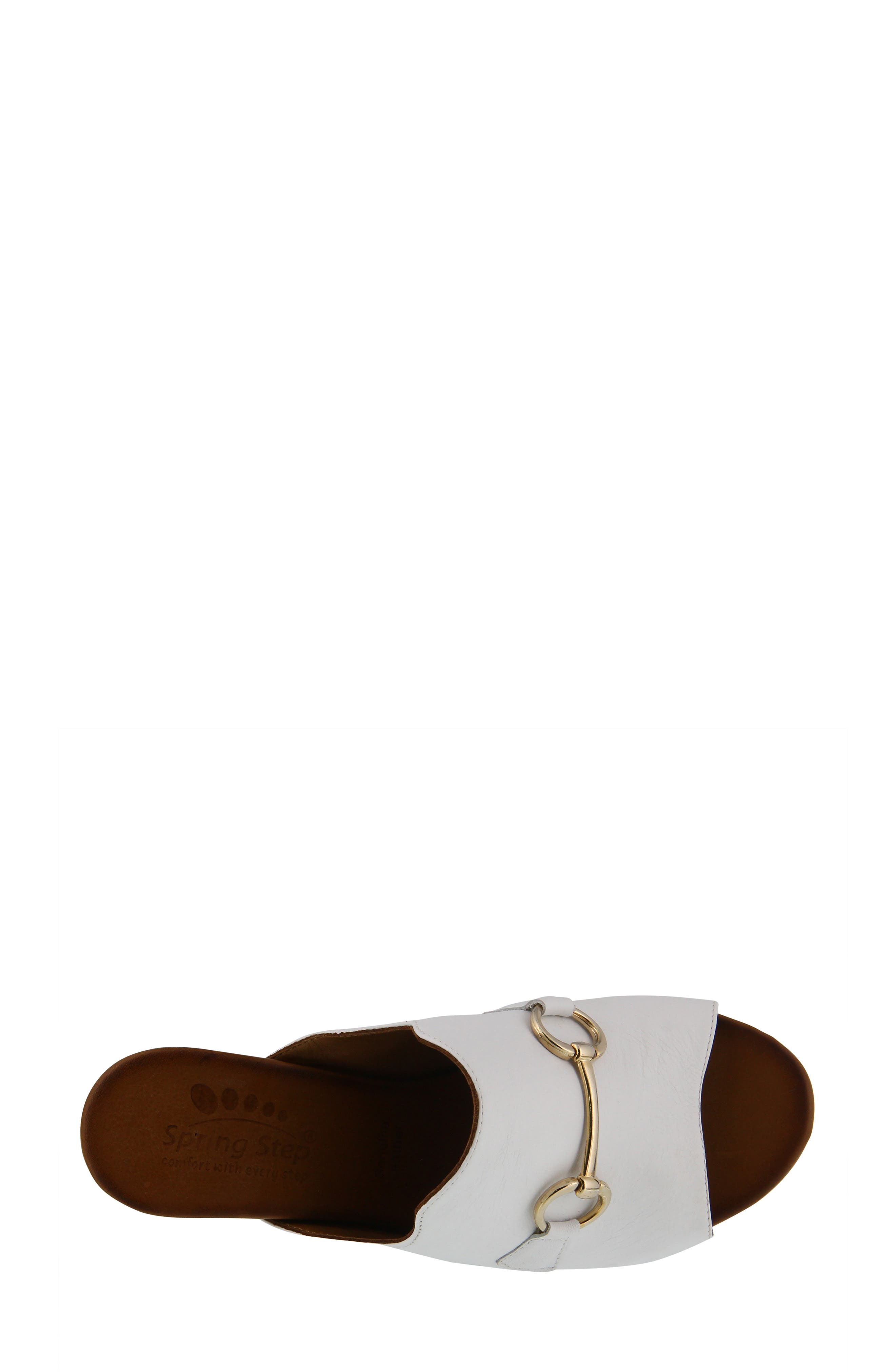 Deisyluv Slide Sandal, Alternate, color, WHITE LEATHER