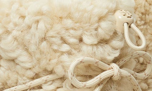 Tory Burch Mellow Genuine Shearling Platform Bootie In White