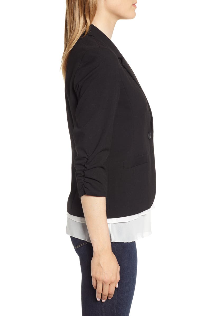Vince Camuto Ruched Sleeve Blazer, Alternate, color,