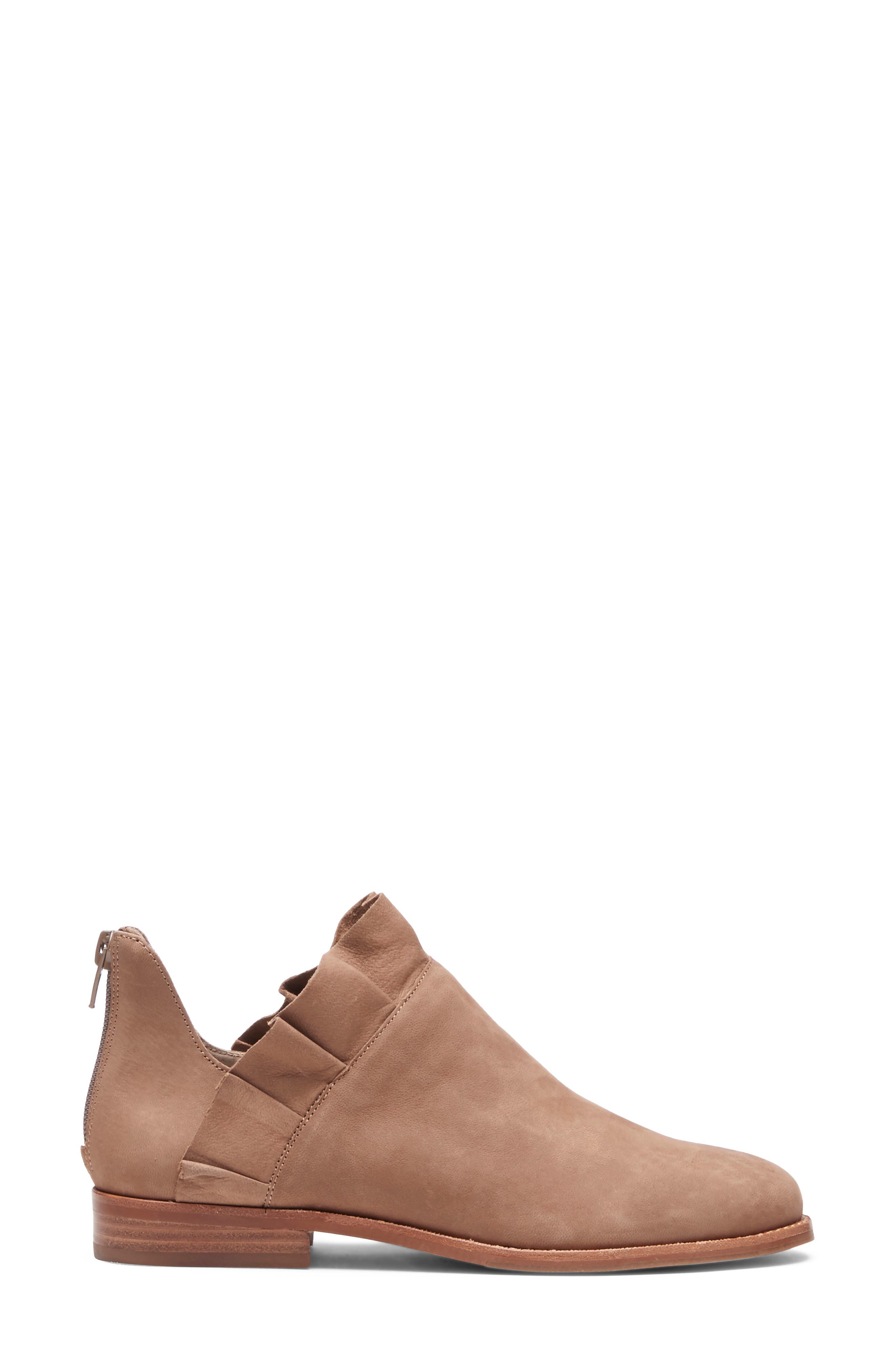 Brinya Ruffle Bootie, Alternate, color, BROWN SUGAR LEATHER