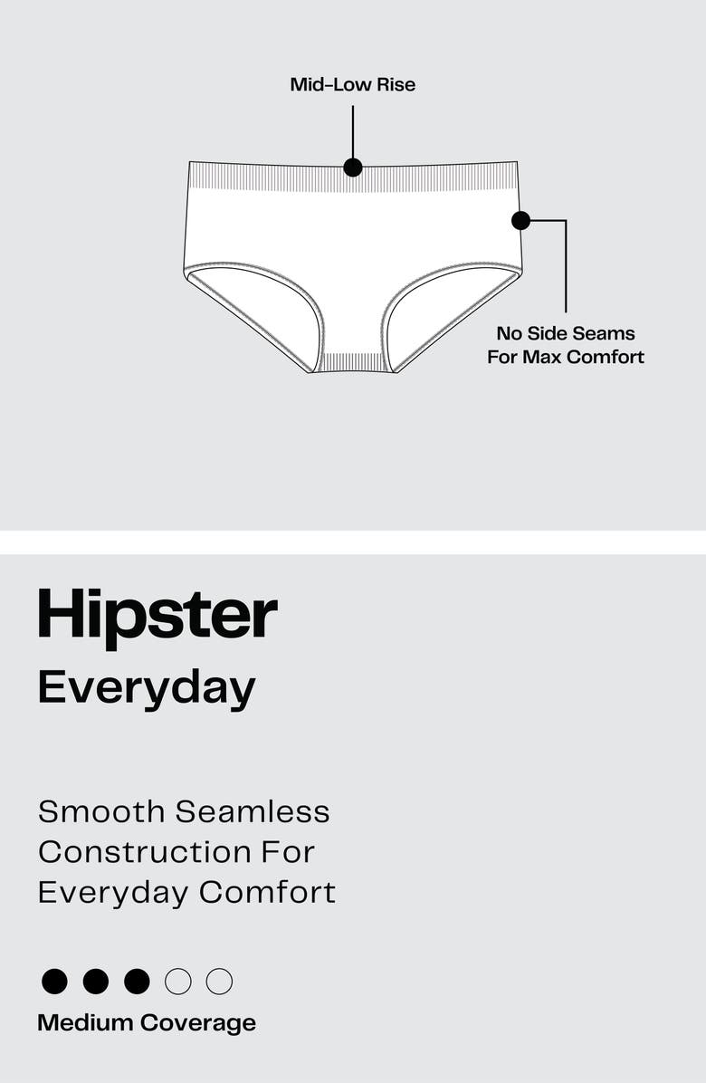 NORDSTROM RACK Everyday Assorted 5-Pack Seamless Hipster Briefs, Alternate, color, Grey Heather Multi