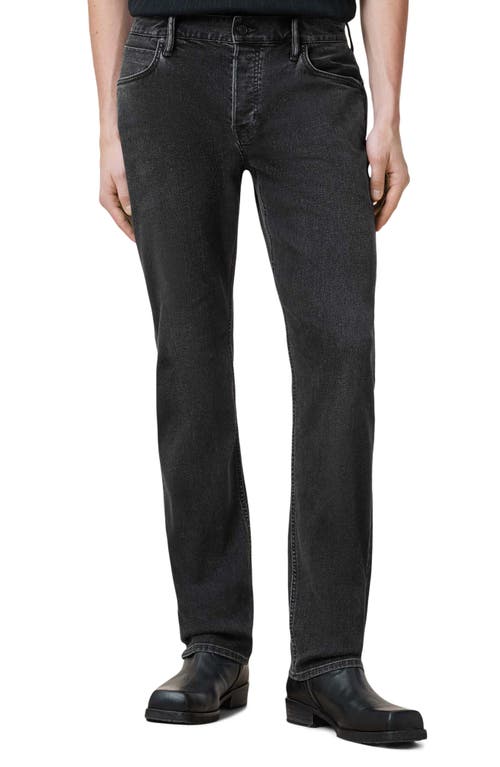 Allsaints Lenny Loose Fit Wide Leg Denim Jeans In Light Washed Black