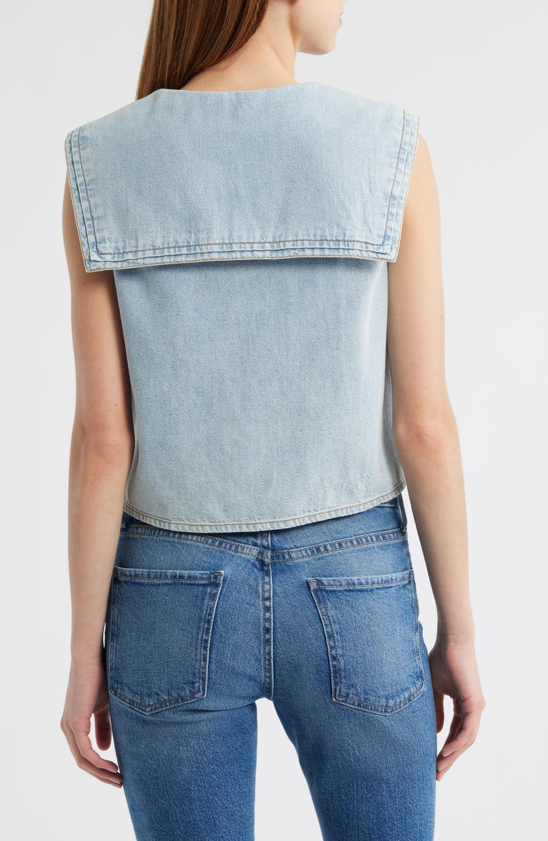 FRAME The Yacht Denim Sleeveless Top, Alternate, color, Attention