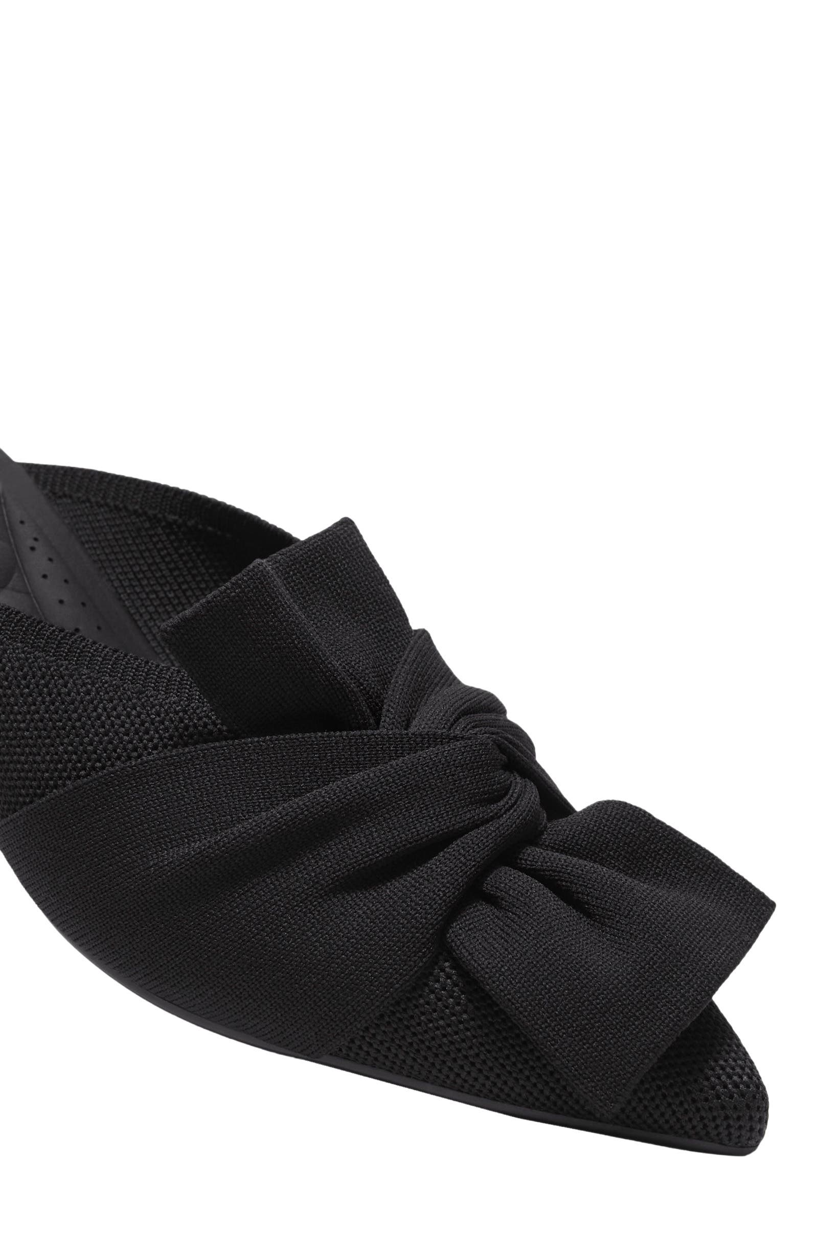 VIVAIA Pointed-Toe Bow Sandals, Alternate, color, Black