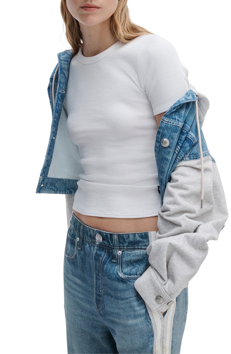 rag & bone The Essential Rib T-Shirt, Alternate, color, White