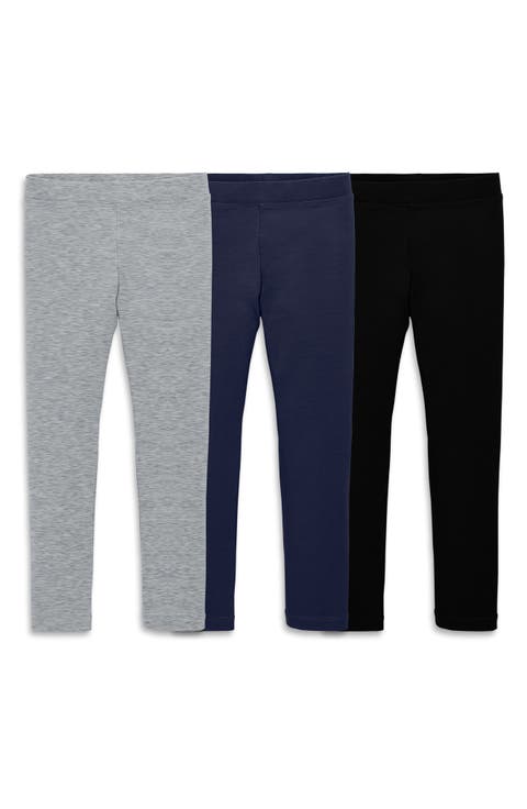 Kids' 3-Pack Stretch Cotton Leggings