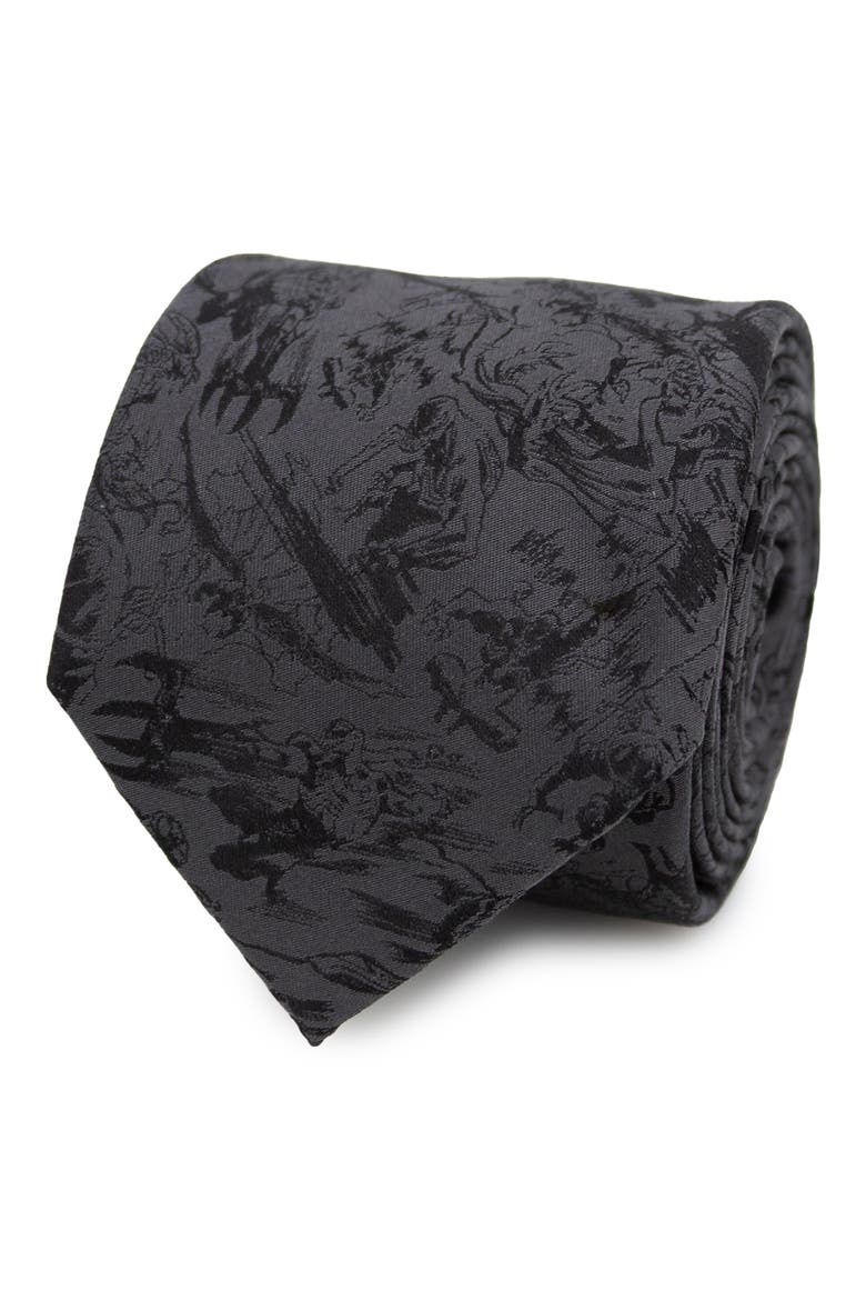 x Marvel Venom Silk Tie, Alternate, color, GRAY