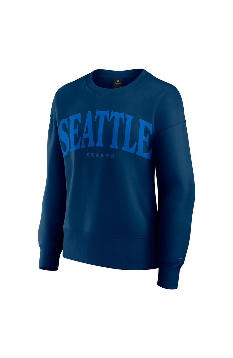 FANATICS Women's Fanatics  Navy Seattle Kraken Elements Flow Pullover Sweatshirt, Alternate, color, Navy
