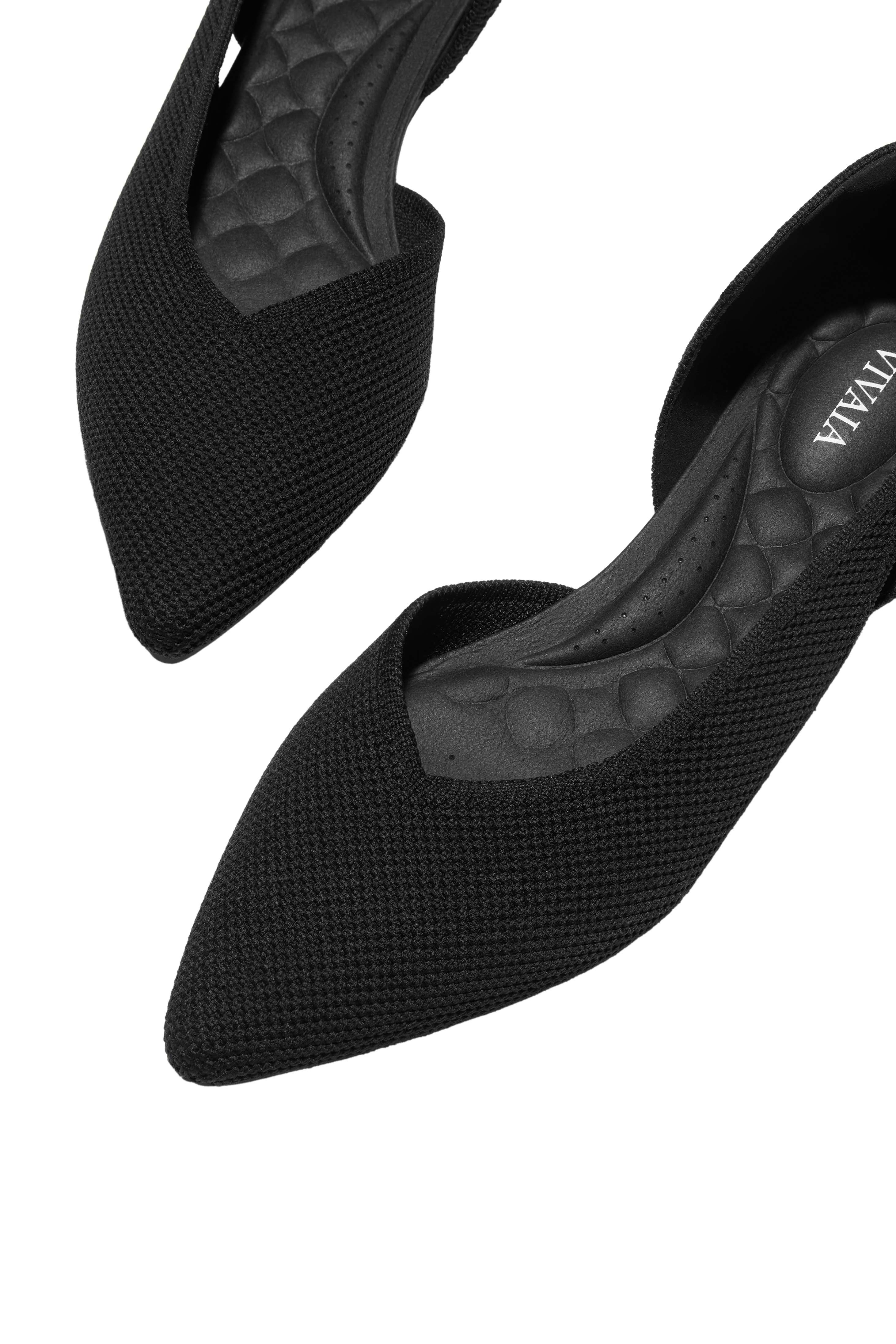Pointed-Toe D'Orsay Flats, Alternate, color, BLACK BRICKWORK