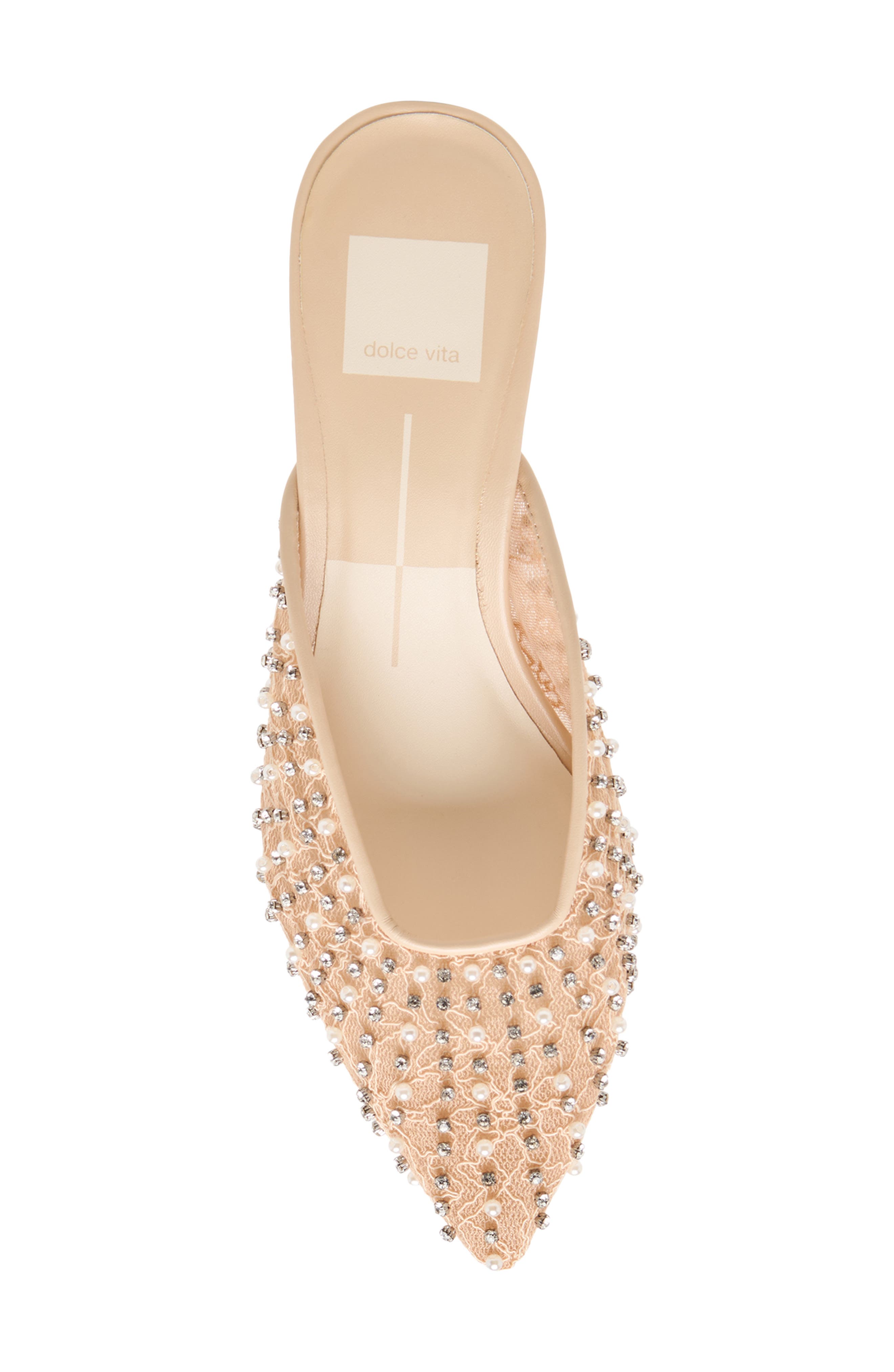 Dolce Vita Cleo Kitten Heel Mule, Alternate, color, Blush Lace Mesh