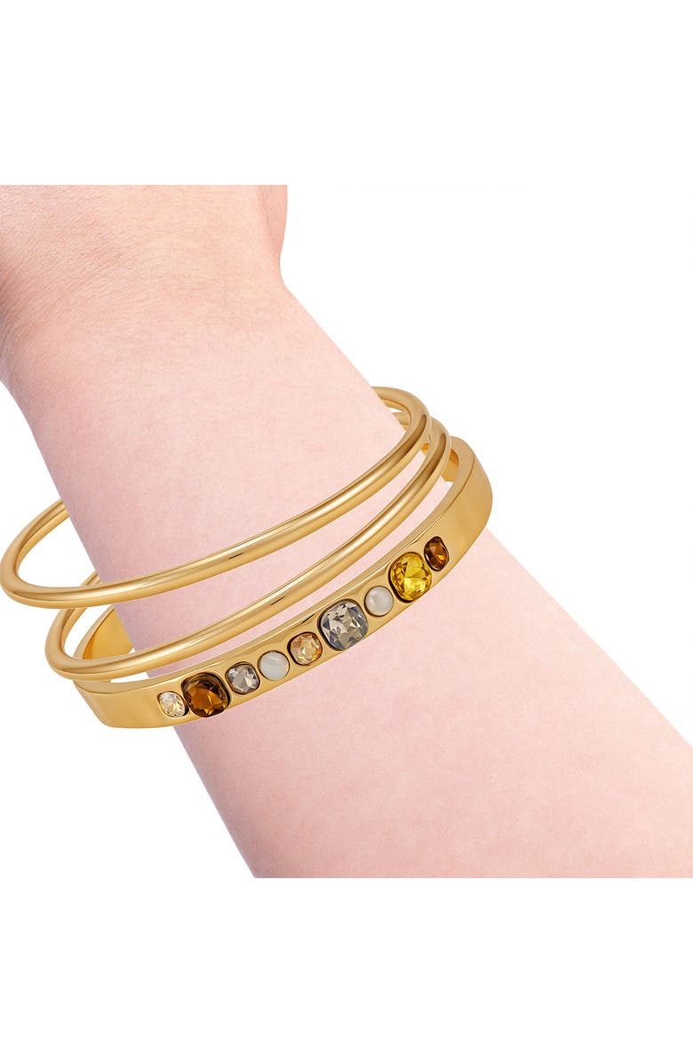 GUESS Set of 3 Bangle Bracelets, Alternate, color, Gold Tone