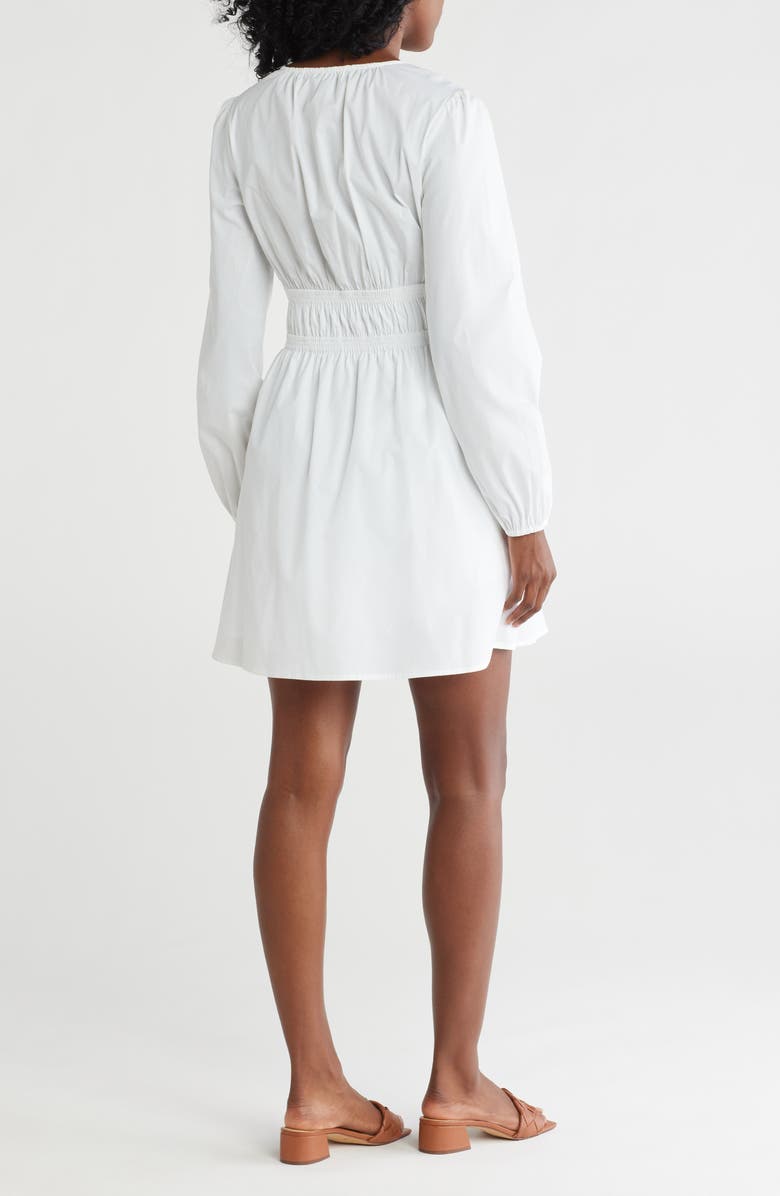 Long Sleeve Ruched Minidress