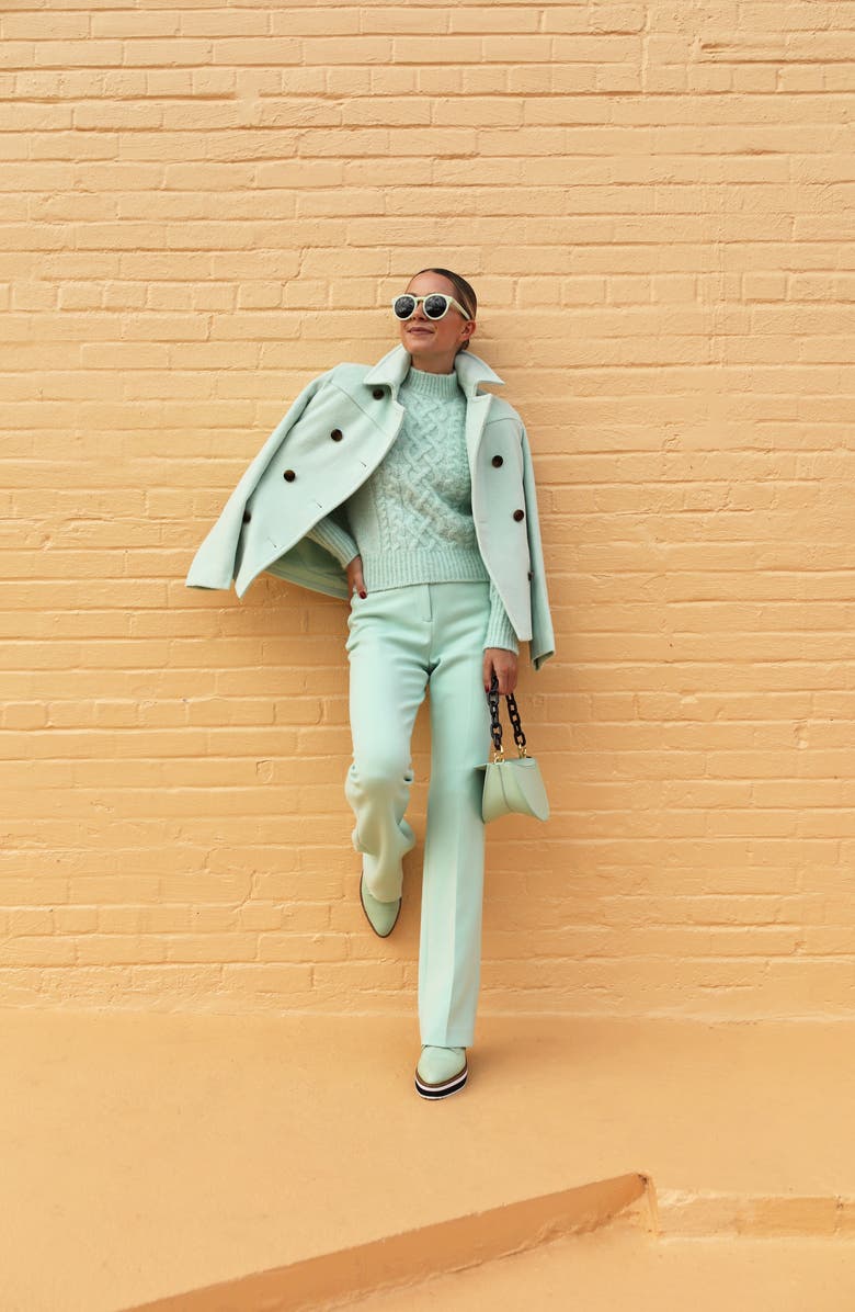 Halogen<sup>®</sup> x Atlantic-Pacific High Waist Flare Pants, Alternate, color,