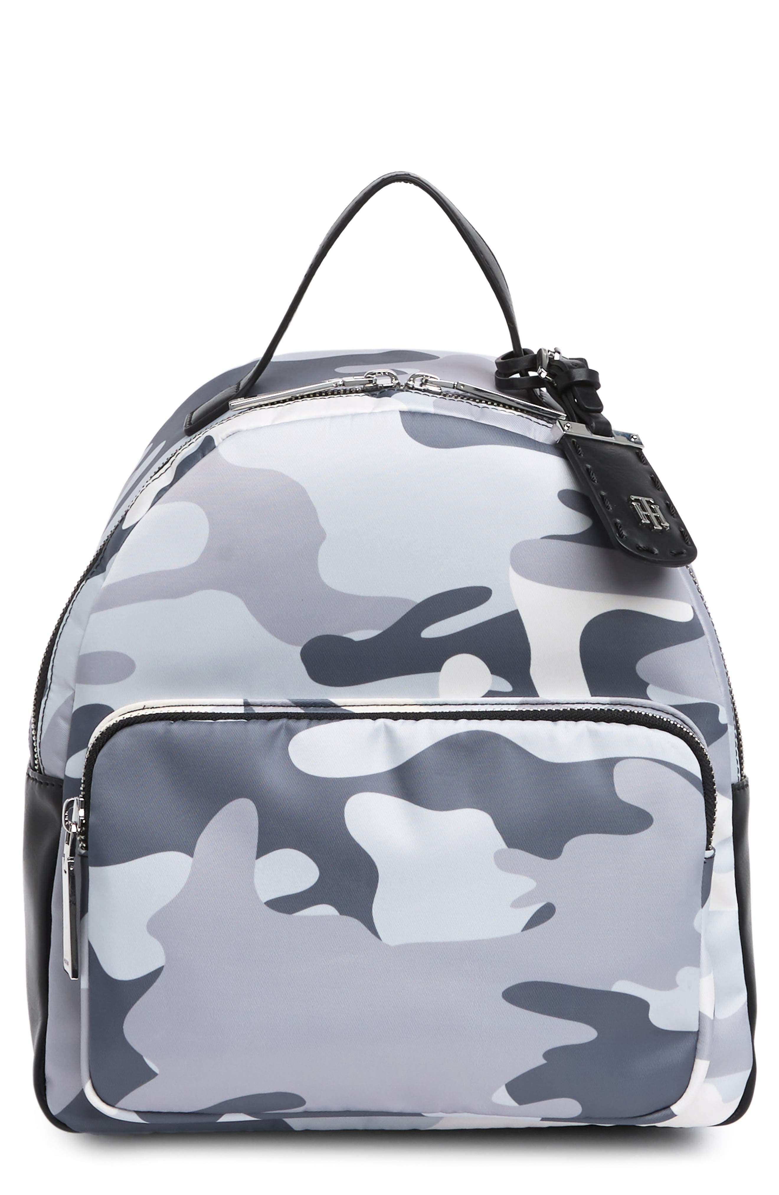 Tommy Hilfiger Julia Camo Print Fashion Dome Backpack, Main, color, 