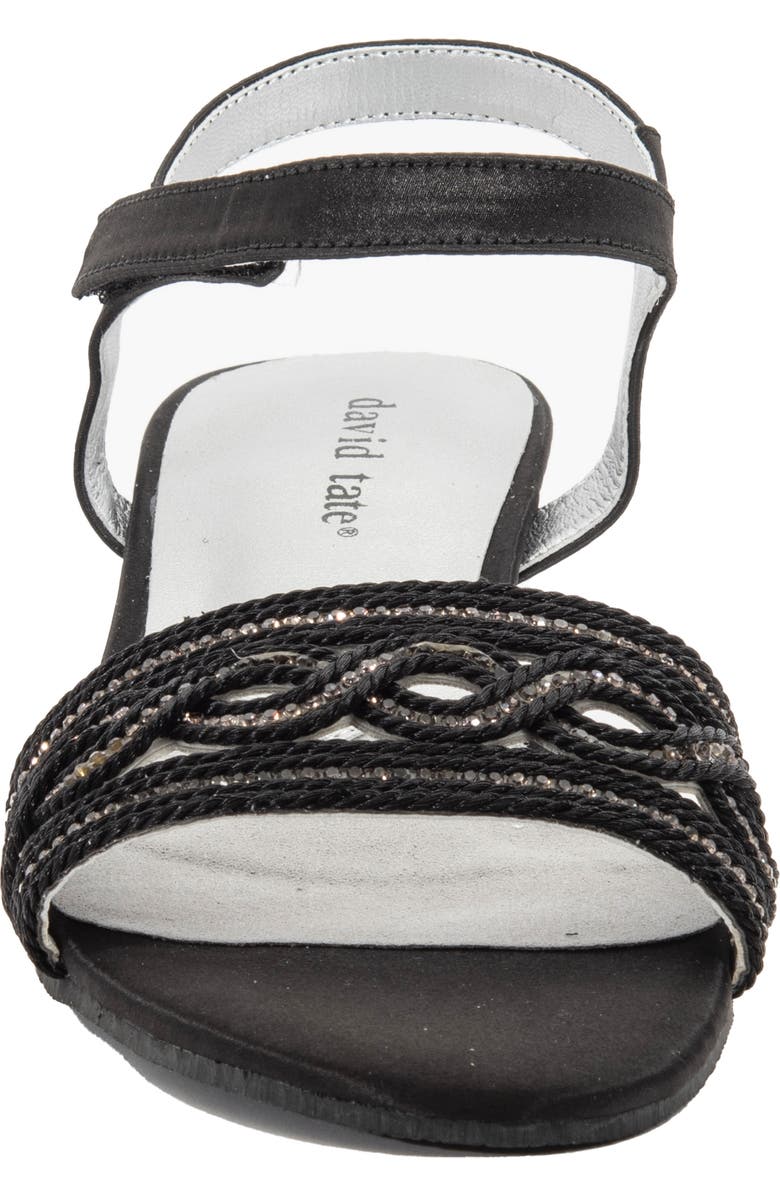 David Tate Indigo Wedge Sandal, Alternate, color, Black