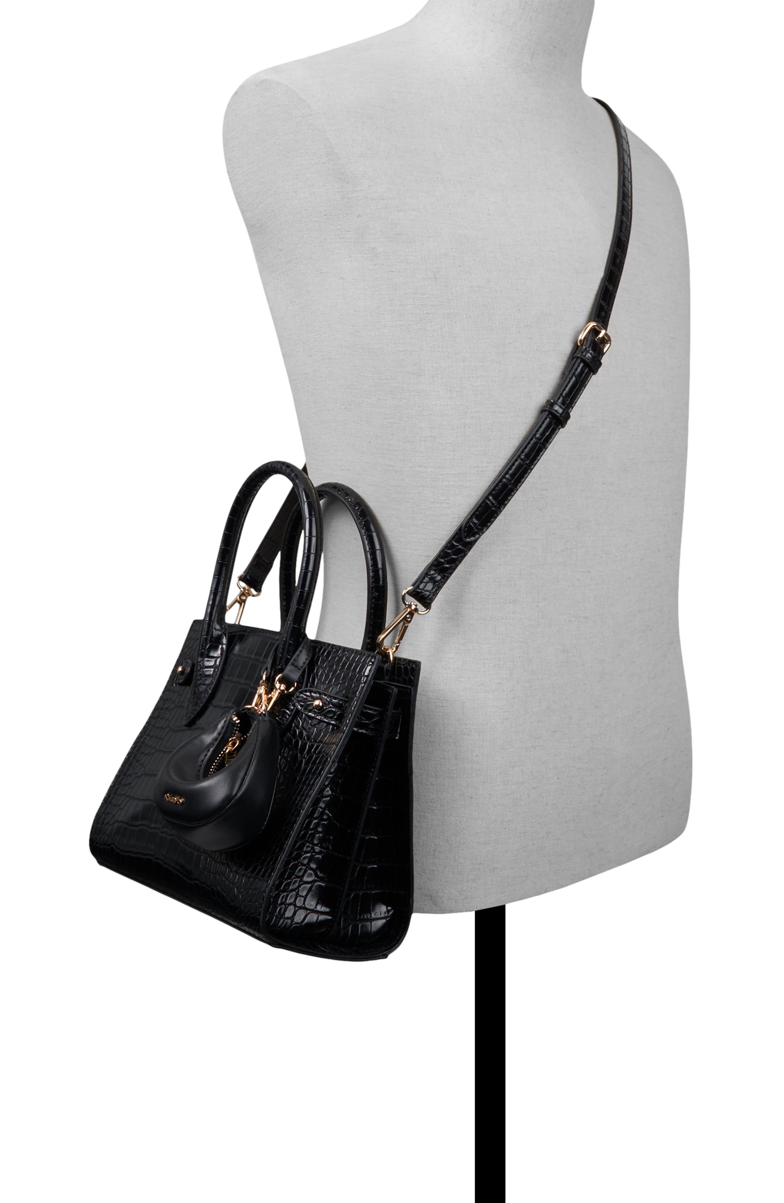 ALDO Aureliee Top Handle Bag, Alternate, color, Black