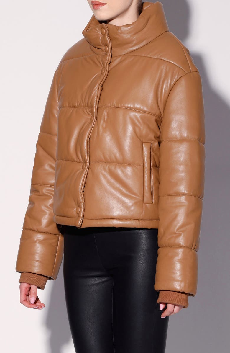 Walter Baker Jesse Quilted Leather Jacket, Alternate, color, Camel