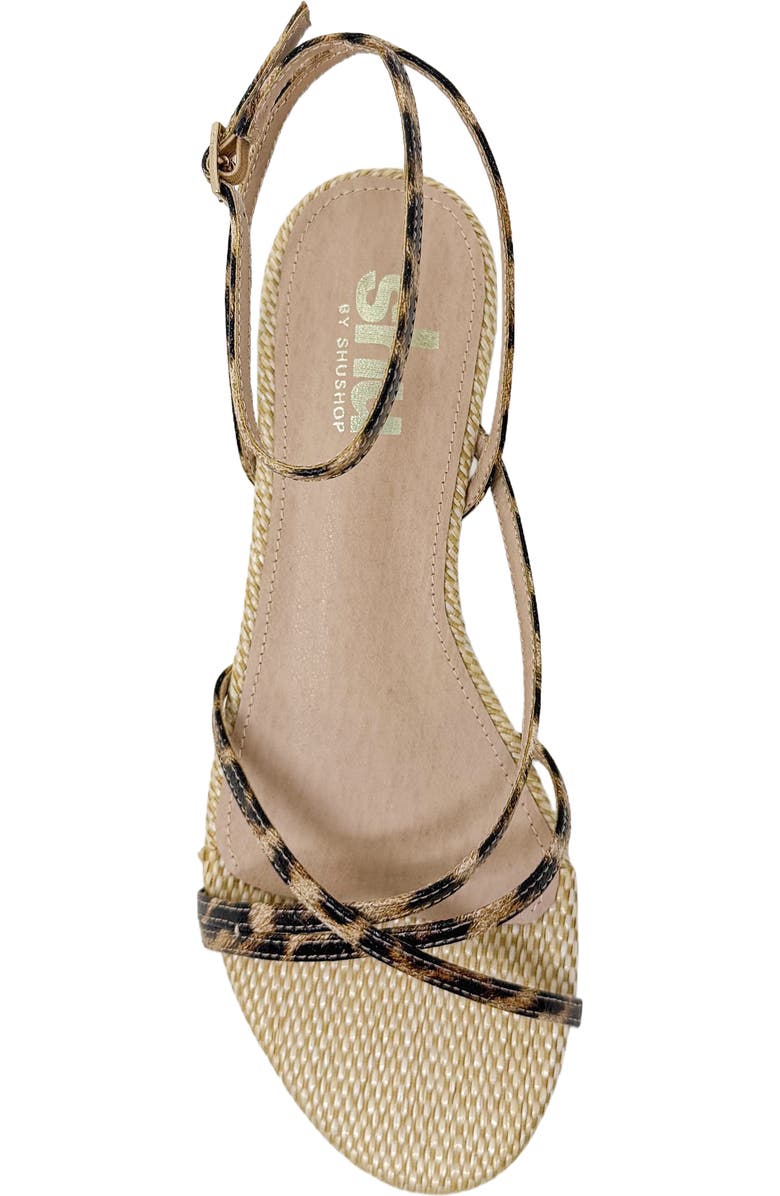 SHUSHOP Betty Ankle Strap Sandal, Alternate, color, Leopard Print