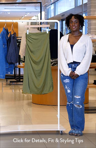 Theory Ruched Midi Skirt (Women) | Nordstromrack