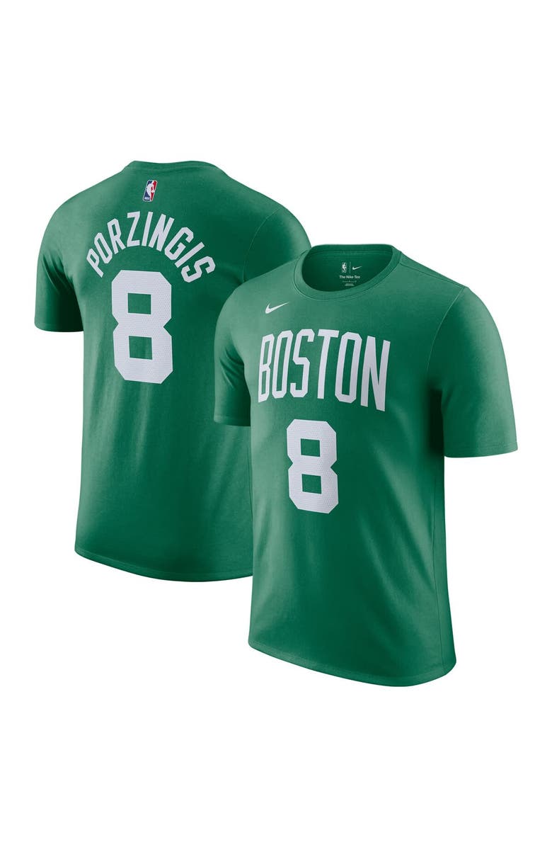 Nike Men's Nike Kristaps Porzingis Kelly Green Boston Celtics Icon Edition Name & Number T-Shirt, Alternate, color, 