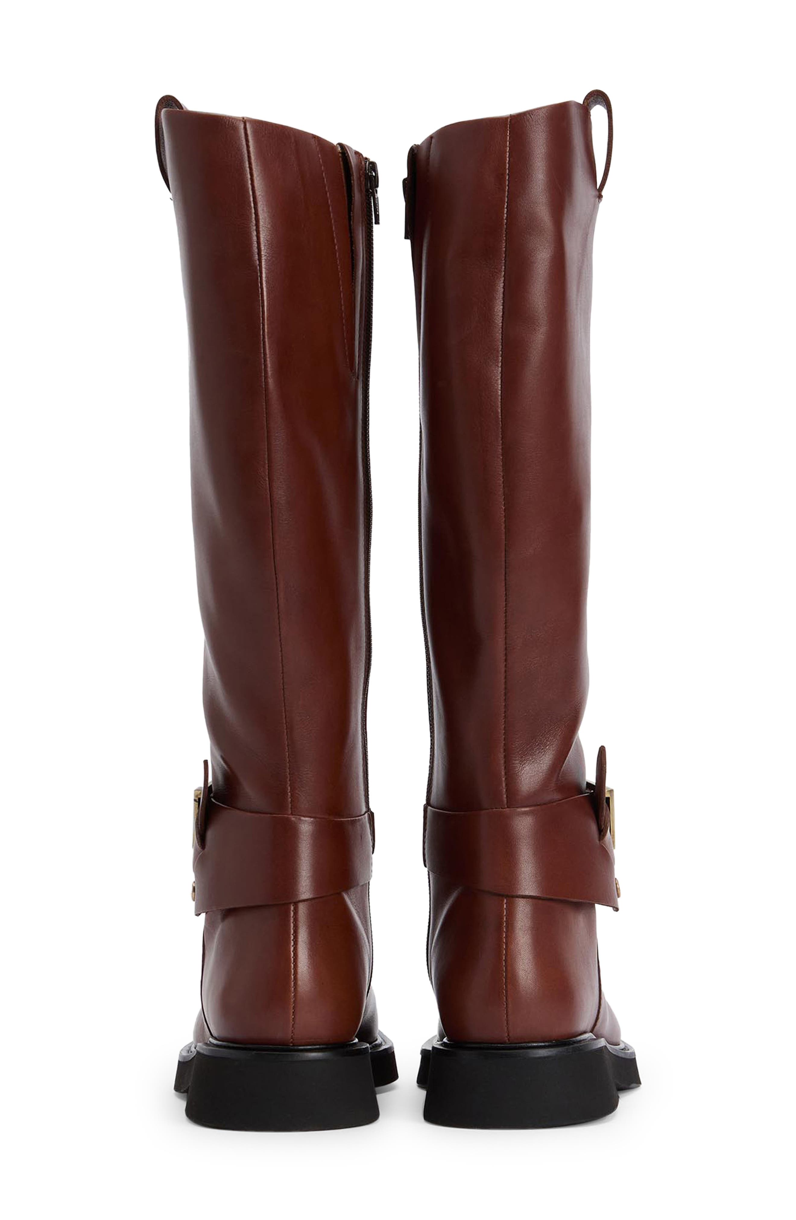 Theodora Knee High Boot, Alternate, color, CONKER