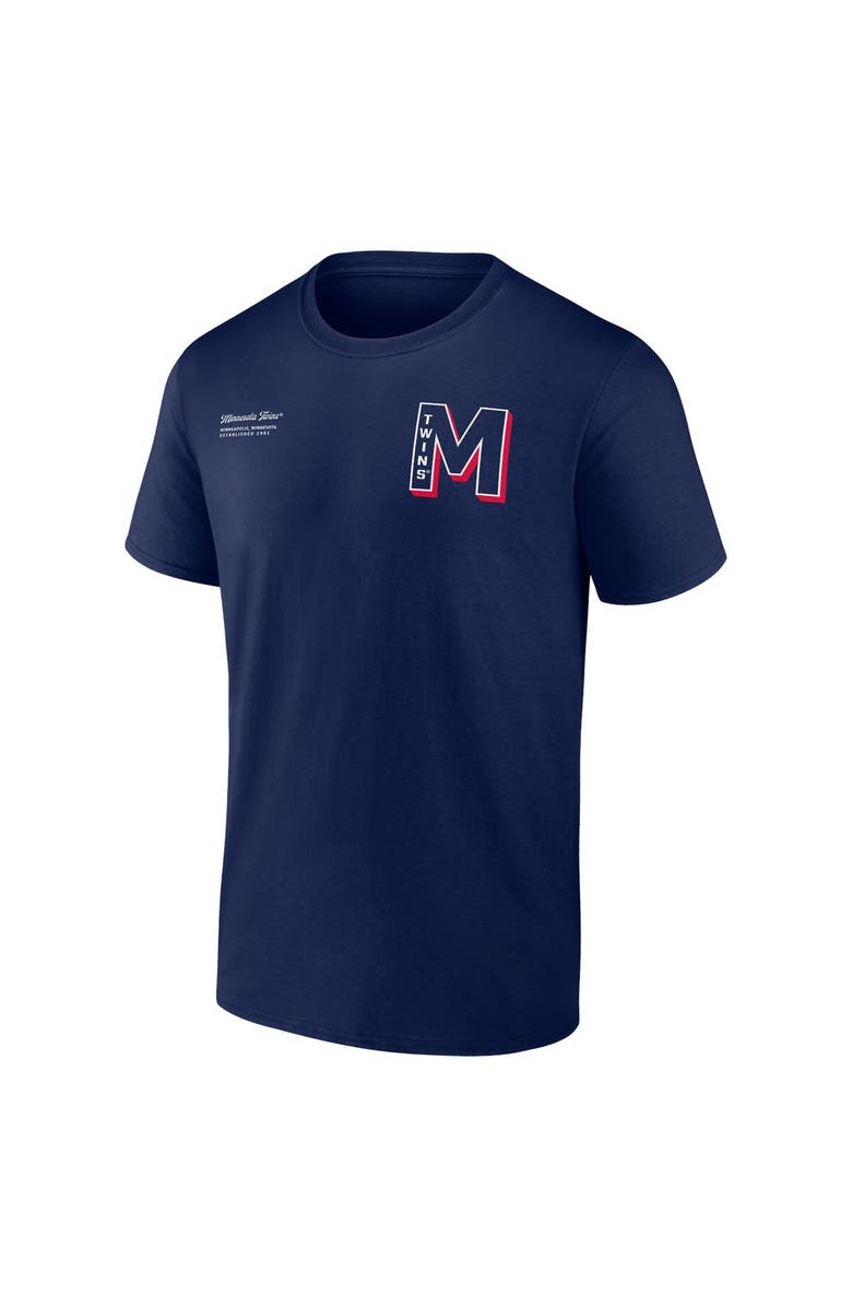 FANATICS Men's Fanatics Branded Navy Minnesota Twins Split Zone T-Shirt, Alternate, color, Navy