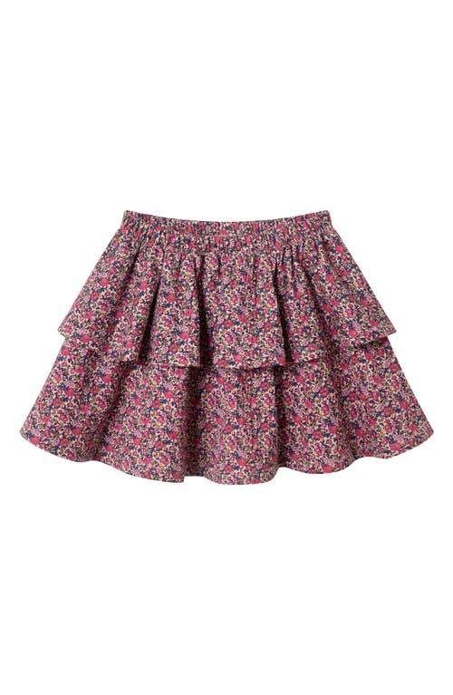 Andy & Evan Kids' Floral Long Sleeve Top & Skirt Set In Pink