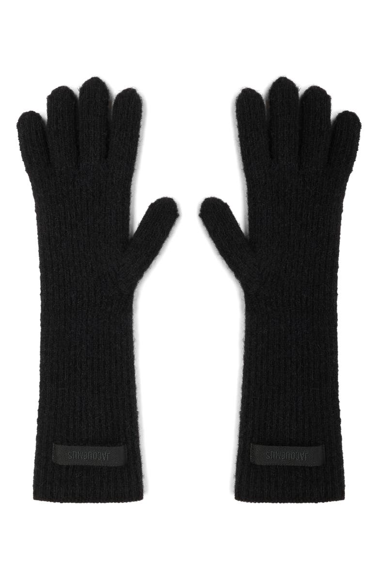 Jacquemus Les Gants Grosgrain Gloves, Main, color, Black