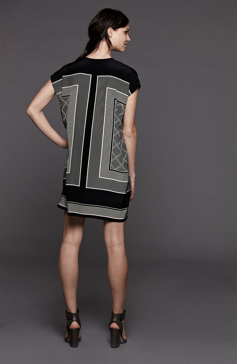 Vince Scarf Print Shift Dress, Alternate, color, 