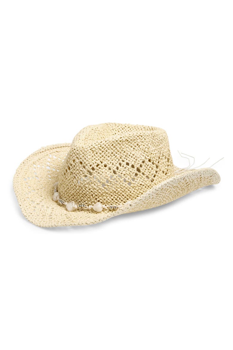 Kids' Straw Cowboy Hat, Main, color, TAN